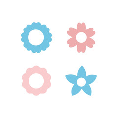 beauty flower, beauty flower wall decoration sticker design vector