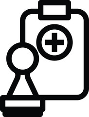 sick leave icon, vector illustration