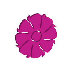 Flower pink color icon.Vector illustration.