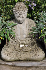 Statue of buddha in garden