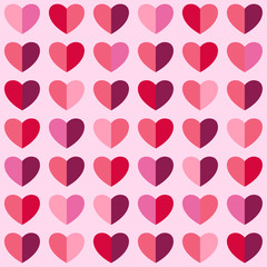 Valentine's pattern half hearts