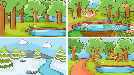 Background scenes of animals in the wild