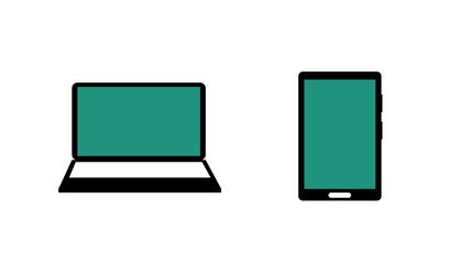 Responsive design laptop, tablet and smartphone screen