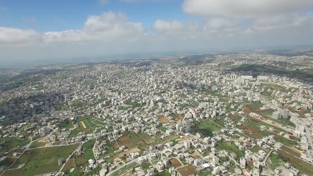 Aerial overlook of Hebron City. West Bank. Israel. DJI-0140-03