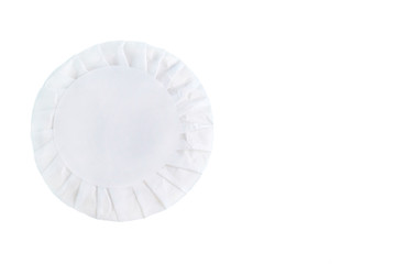 Mockup soap in white paper packaging on a blue background