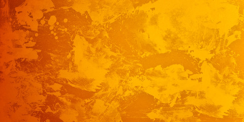 Yellow orange background with texture and distressed vintage grunge and watercolor paint stains in elegant Christmas backdrop illustration
