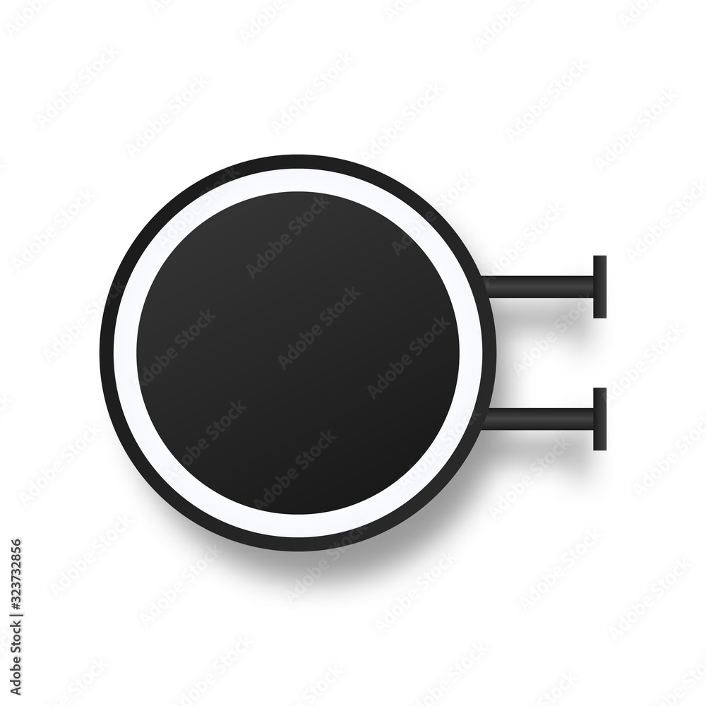 Poster blank signboard mockup. lightbox signage mockup vector. mockup vector isolated. template design. rea