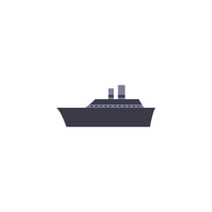 Isolated ship vehicle fill style icon vector design