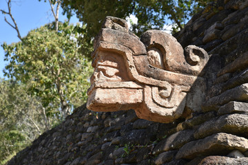 Sculpture maya à Tonina, Mexique