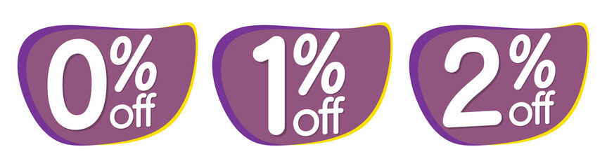 Set Sale tags, discount banners design template, app icons, vector illustration