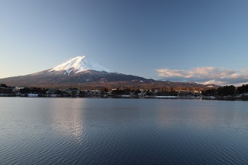 河口湖からの富士山