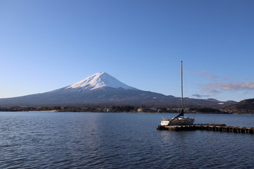 河口湖からの富士山