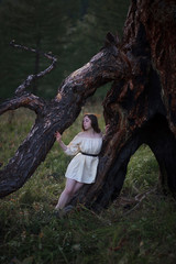  Girl near the larch.