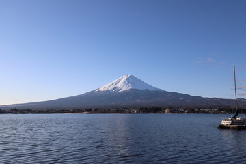 河口湖からの富士山