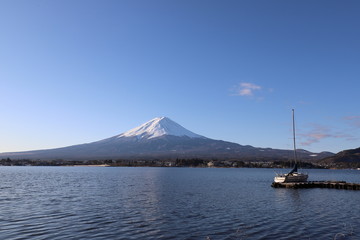 河口湖からの富士山