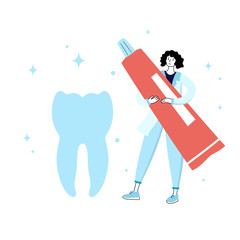 Vector isolated illustration of tooth 