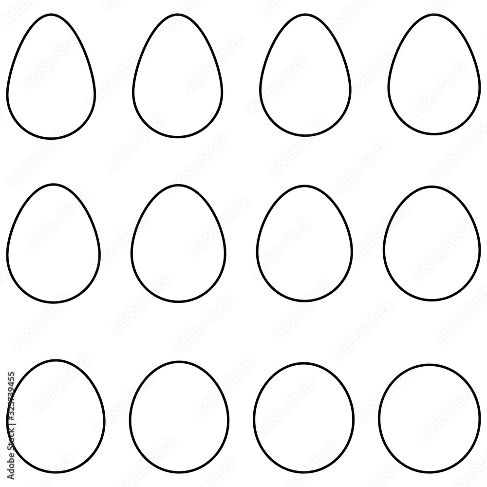 Aufkleber set egg shape vector set egg template with different shape for easter