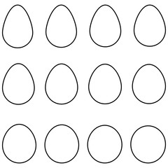 Set egg shape vector set egg template with different shape for Easter