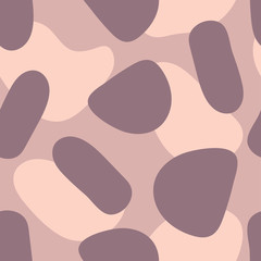Simple seamless pattern with organic shapes. Vector illustration.