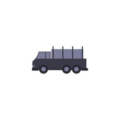 Isolated pickup car vehicle fill style icon vector design