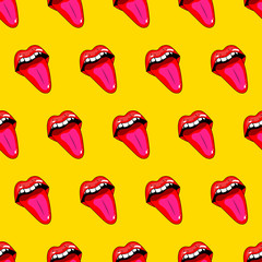 Seamless pattern with tongues