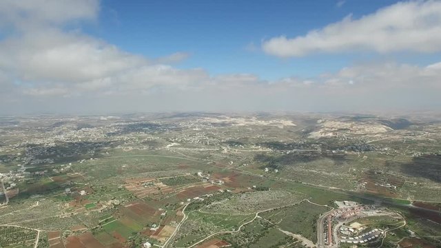 Aerial overlook of Hebron City and surroundings. West Bank. Israel. DJI-0140-06