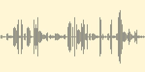 Obraz premium Black sound wave graph