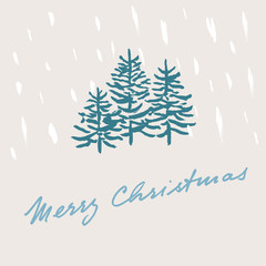 Fototapeta na wymiar Christmas background. Simple Christmas card
