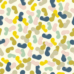 vector seamless pattern with beans. Withe background