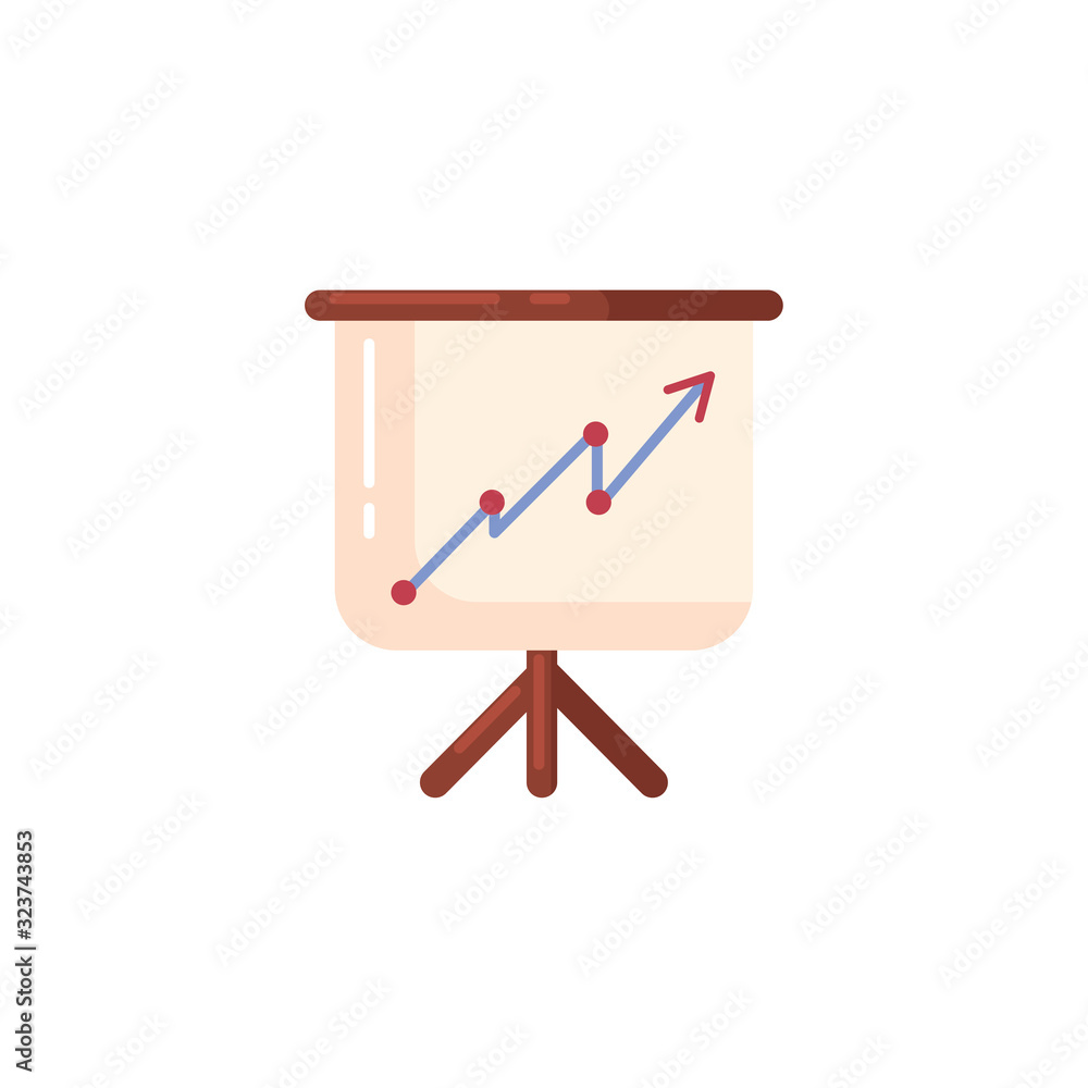 Poster Isolated workflow board fill style icon vector design