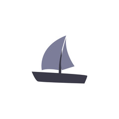 Isolated sailboat fill style icon vector design
