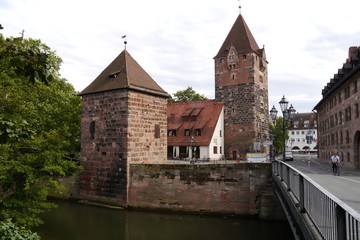 Naklejka premium Nuremberg Debt Tower Insel Schütt
