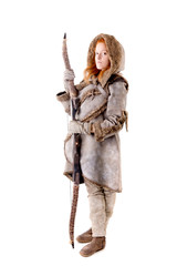 female archer posing