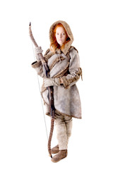 female archer posing