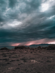 Fototapeta na wymiar Día nublado en la playa de Mallorca