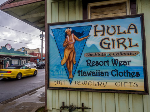  Business in Kapa'a Town on March 7, 2017 in Kauai, Hawaii. North of Wailua on the East Side is Kapaa Town, a great area for shopping on Kauai