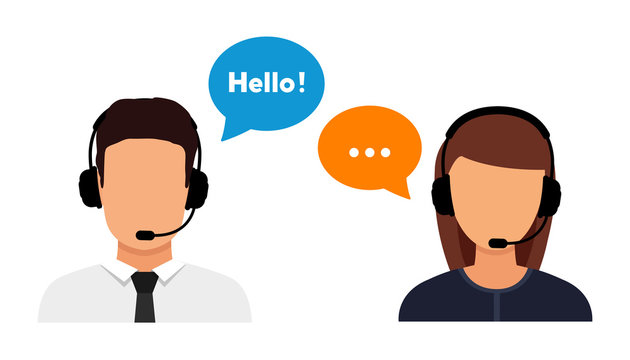 Call Center Operator Avatar Flat Icon