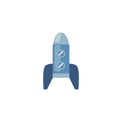 Isolated rocket fill style icon vector design