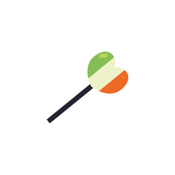 Isolated ireland flag heart candy fill style icon vector design