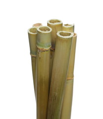Bamboo sticks isolated on white background 