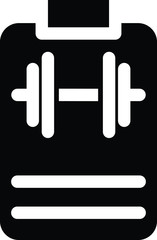 workout plan icon, vector illustration