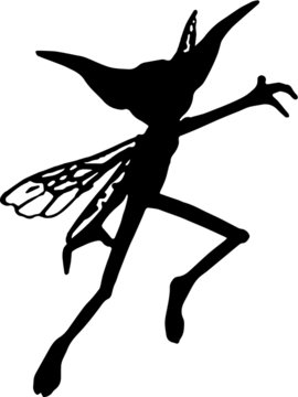 silhouette of fairy