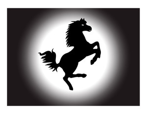 horse animal logo design abstract vector mustang