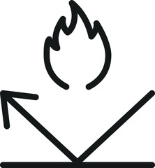 fireproof icon, line vector illustration