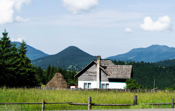 Beautiful landscape in Tihuta pass between Transylvania and Moldova land.