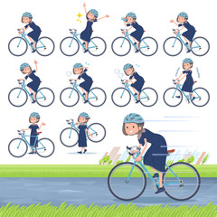 flat type Navy blue dress women_road bike