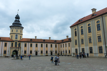 Fototapeta premium Facade of the Nesvizh castle from the courtyard