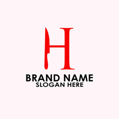 logo letter h knief modern vector design