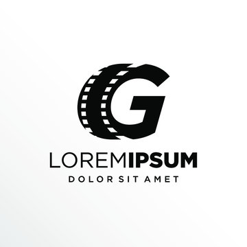 Initial Letter G with Filmstrip Logo Design