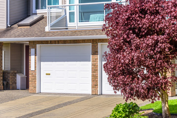 Garage door in Vancouver, Canada.